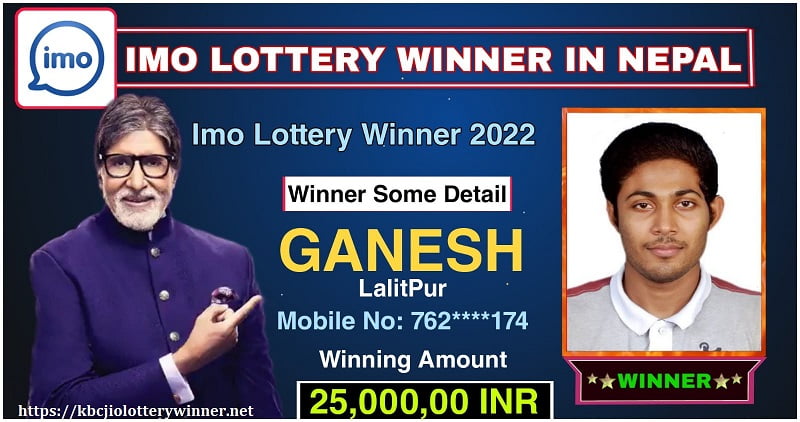 Amitabh Bhachan is announcing the Imo lottery winner 2022 in Nepal