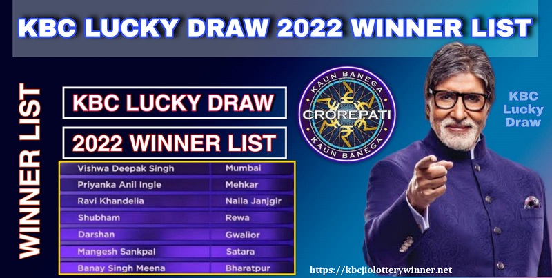 Amitabh Bhachan showing KBC Lucky Draw 2022 Winners List